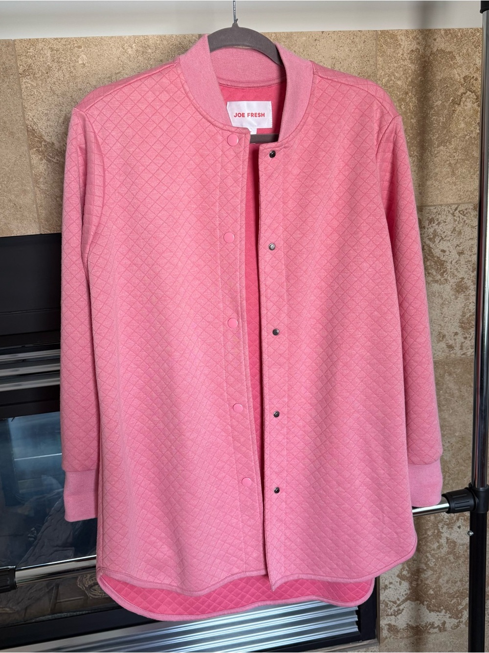 Joe Fresh Pink Quilted Snap quilted Jacket